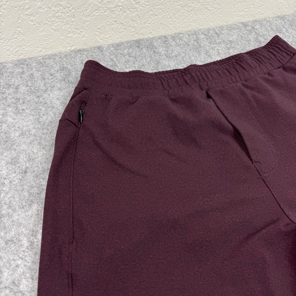 Public Rec Pants Mens 30‎ Daymaker Lounge Sweatpant Drawstring Pockets Burgundy - Picture 3 of 13